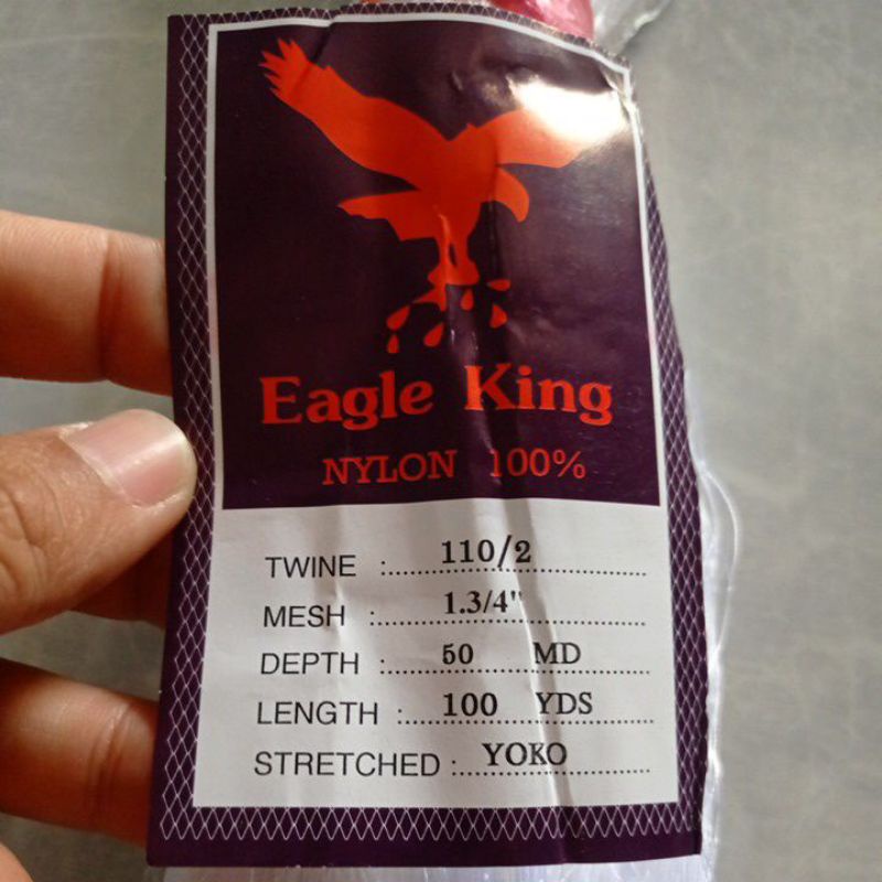 Jaring ikan jaring burung nylon d2 1¾&quot; 50md/100yds yoko jaring import thailand  jaring ikan nilon