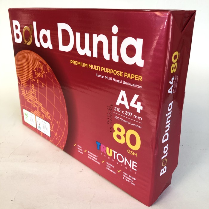 

*#*#*#*#] kertas HVS A4 Bola Dunia 80gsm
