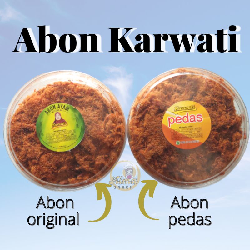 ABON AYAM KARWATI +- 135gr PACKING TOPLES ALMA.SNACK