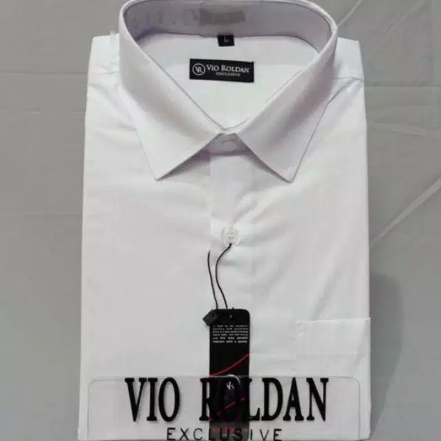 kemeja Kemeja Polos Pria Lengan Pendek Kemeja Formal HITAM PUTIH - Putih, S(D2J5) Kemeja Pria Jumbo 