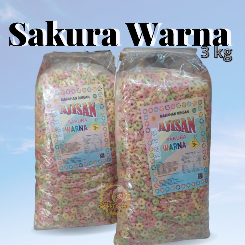 1 BAL 3KG SAKURA WARNA AJISAN KUALITAS TERJAMIN SNACK KILOAN MURAH ALMA.SNACK