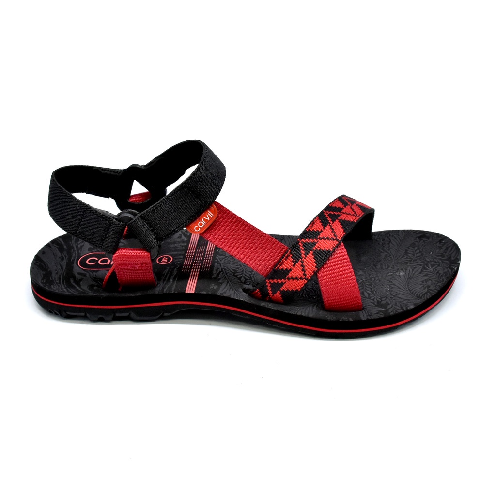 Carvil Herlina 02 TB Sandal Gunung Casual Wanita Black Red _A153
