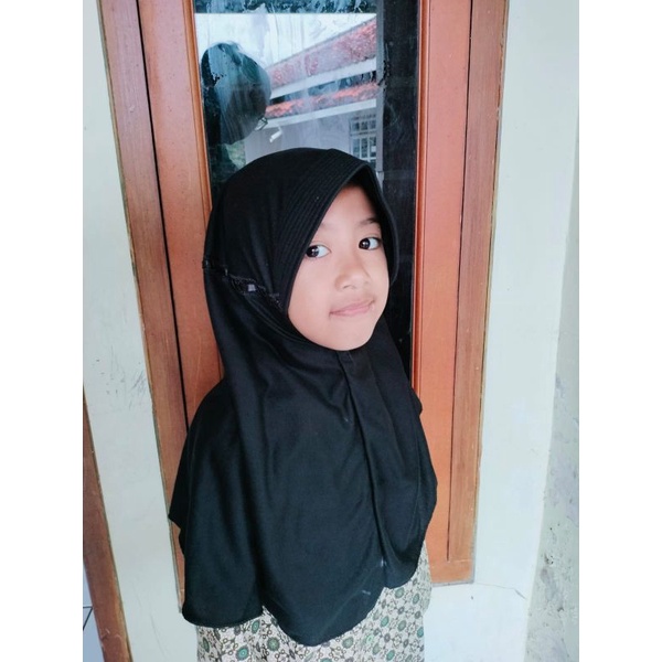 kerudung sekolah anak hijab anak serut