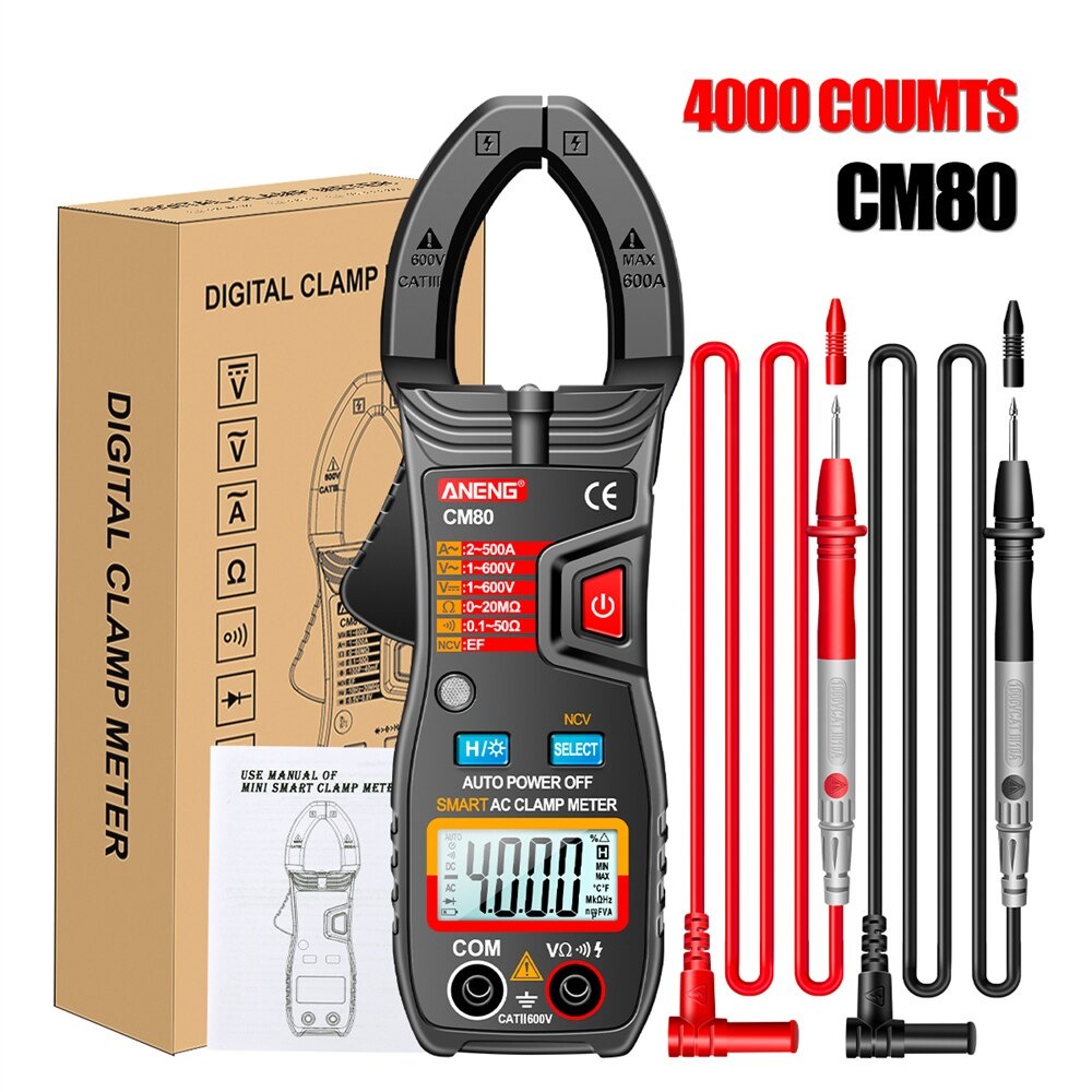 ANENG Digital Multimeter Voltage Tester Clamp - CM80 - Red