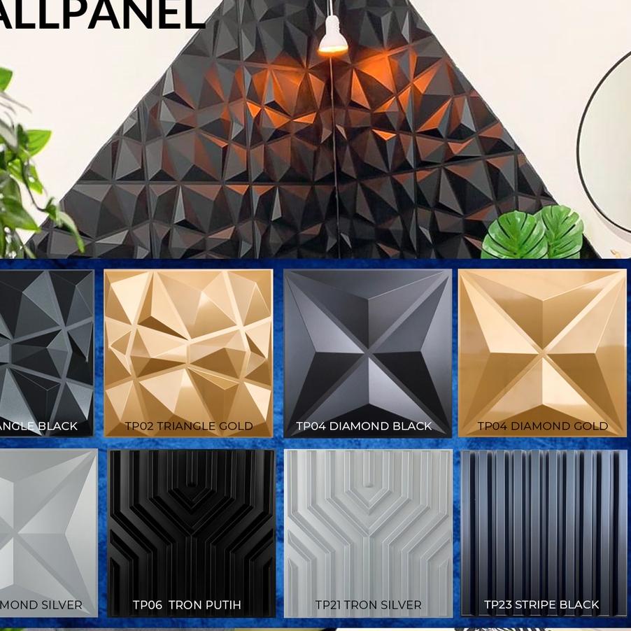Grosiran Murah TRIDEE WALLPANEL TRIANGLE DIAMOND | WALLPAPER DINDING DEKORASI | WALL PANEL 3D DINDIN