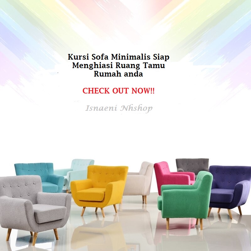 Minimalis Kursi Sofa Single Seater Full Color-FREE ONGKIR/Kursi Sofa Minimalis Sofa Cafe Restro Stud