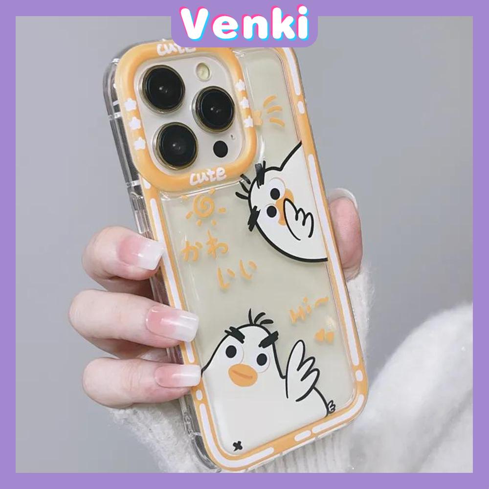 Case For iPhone 14 Pro Max TPU Soft Jelly Airbag Clear Case Cute Yellow Bird Camera Protection Shockproof For iPhone 14 13 12 11 Plus Pro Max 7 Plus X XR