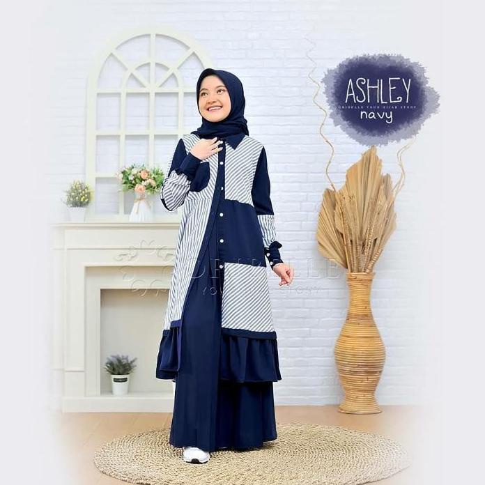 [PDK.19Ja23c] Gamis Anak Ashley Kids / Gamis Anak Lucu / Gamis Anak Murah / Gamis Anak Kekinian