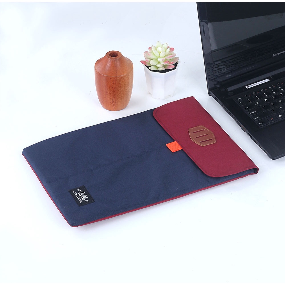 Tas Laptop Sleeve Softcase Laptop IFS920 Navy Maroon