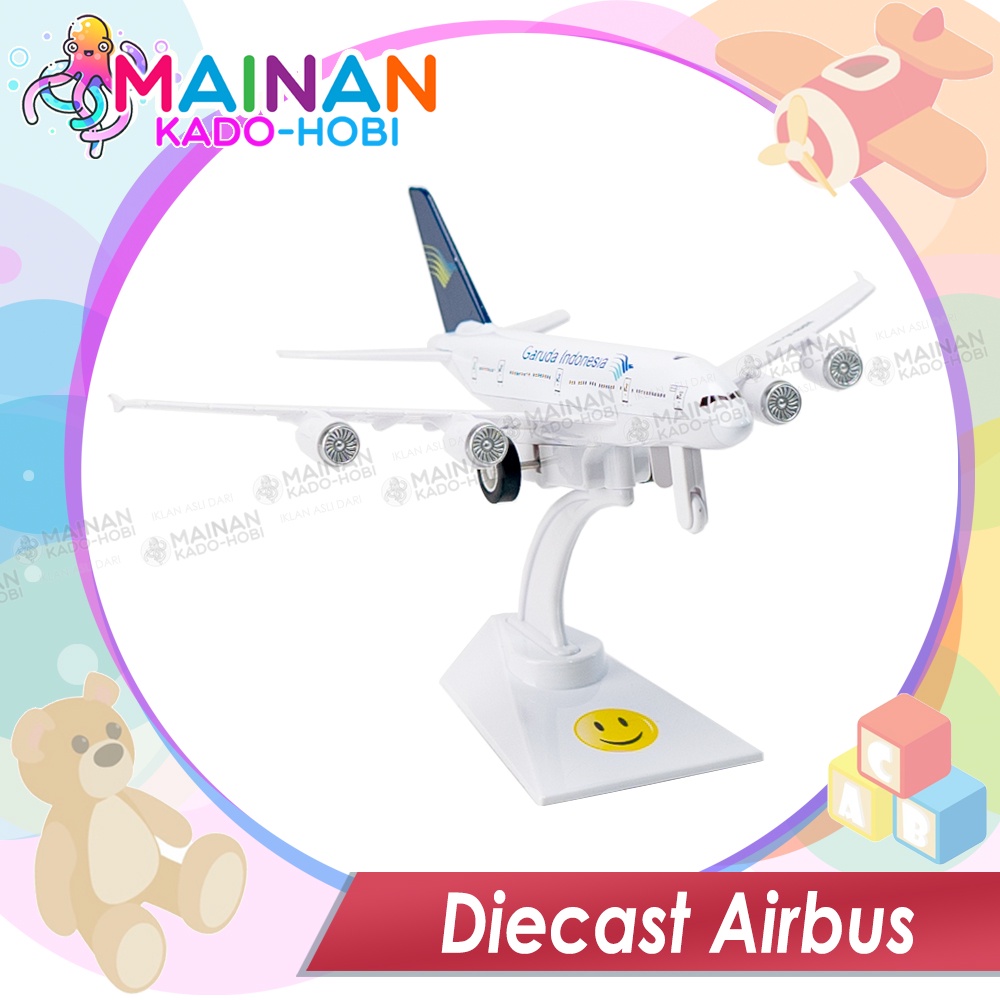 HADIAH GIFT ULANG TAHUN ANAK LAKI MINIATUR DIECAST AIRBUS PESAWAT TERBANG PREMIUM