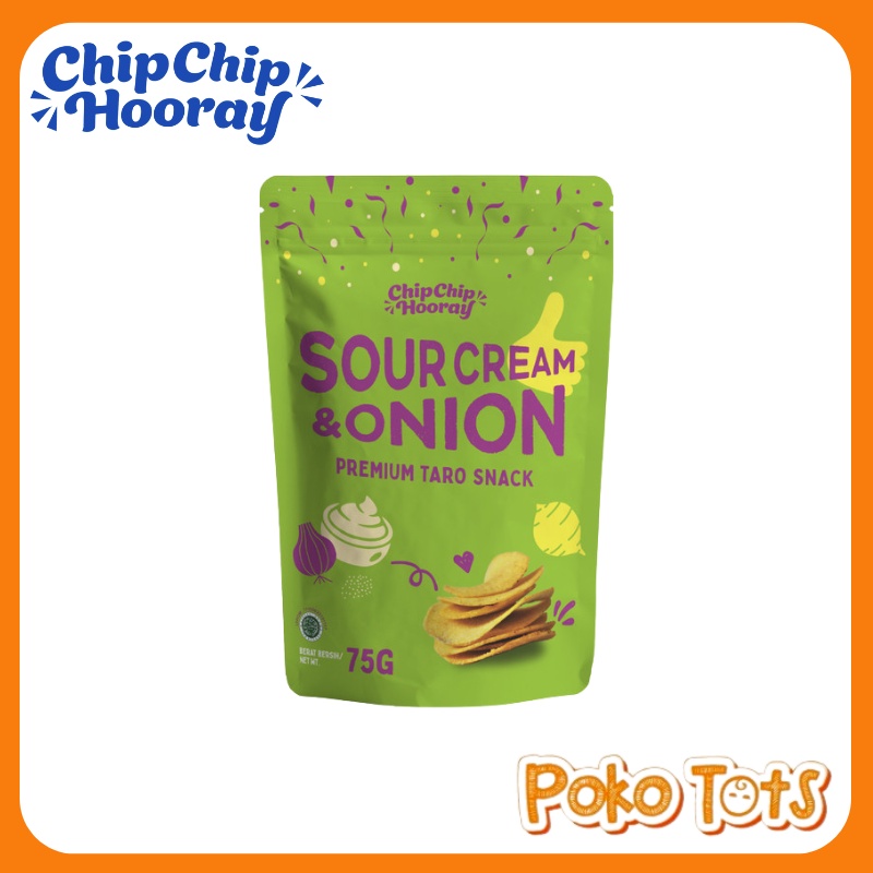 Chip-Chip Hooray Premium Taro Snack 75gr Keripik Talas Snack Sehat Non MSG Chip Chip Hooray WHS