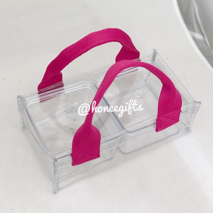 

Tas toples hampers bday valentine pink fuschia pvc bag parcel mika STOK