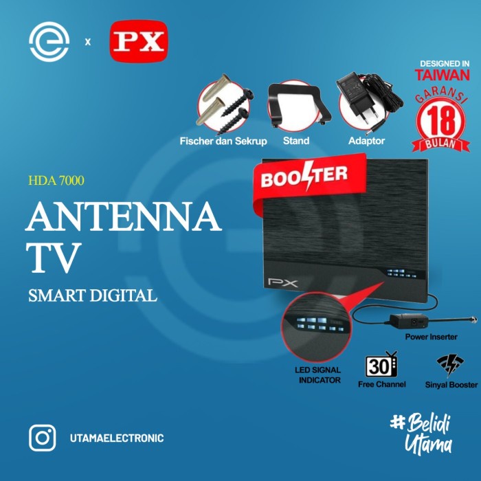 Antena Px Antena Tv Smart Digital Analog - Hda 7000