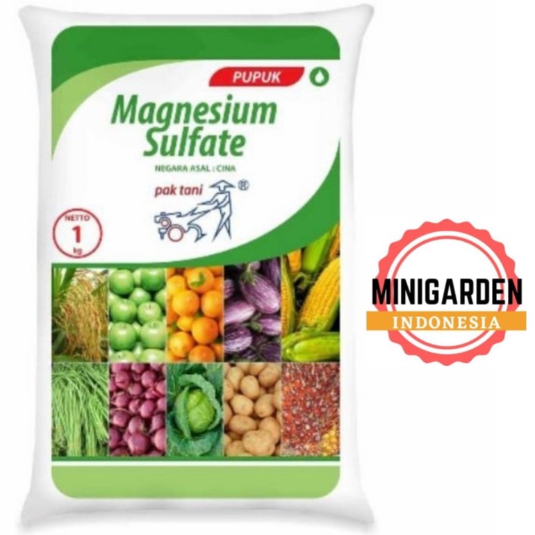 PUPUK MAGNESIUM SULFAT MgSO4 1 KG PUPUK SAYUR PAK TANI SULFATE KRISTAL