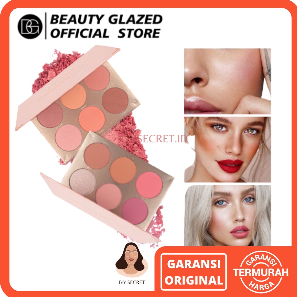 Beauty Glazed Blush On Palette 6 Warna Illuminating Blush On Beauty Glazed BlushOn Beauty Glazed Blush Beauty Glazed