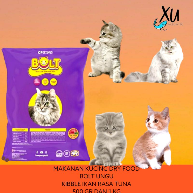 BOLT CAT FOOD MAKANAN PAKAN KUCING KERING DRY CAT FOOD ADULT