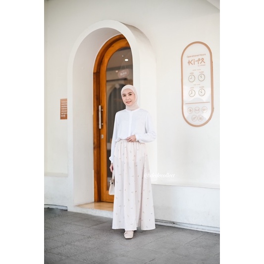 Rok motif bunga panjang 95 cm korean style || Daisy skirt