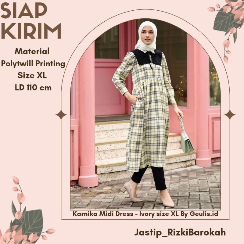 [SIAP KIRIM] KARNIKA MIDI DRESS IVORY GEULIS BY GEULIS.ID