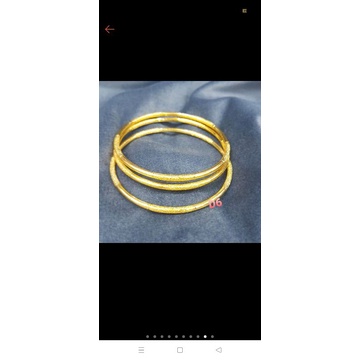 gelang keroncong titanium lapis emas 24k polos dan pasir lapis emas  harga perbiji
