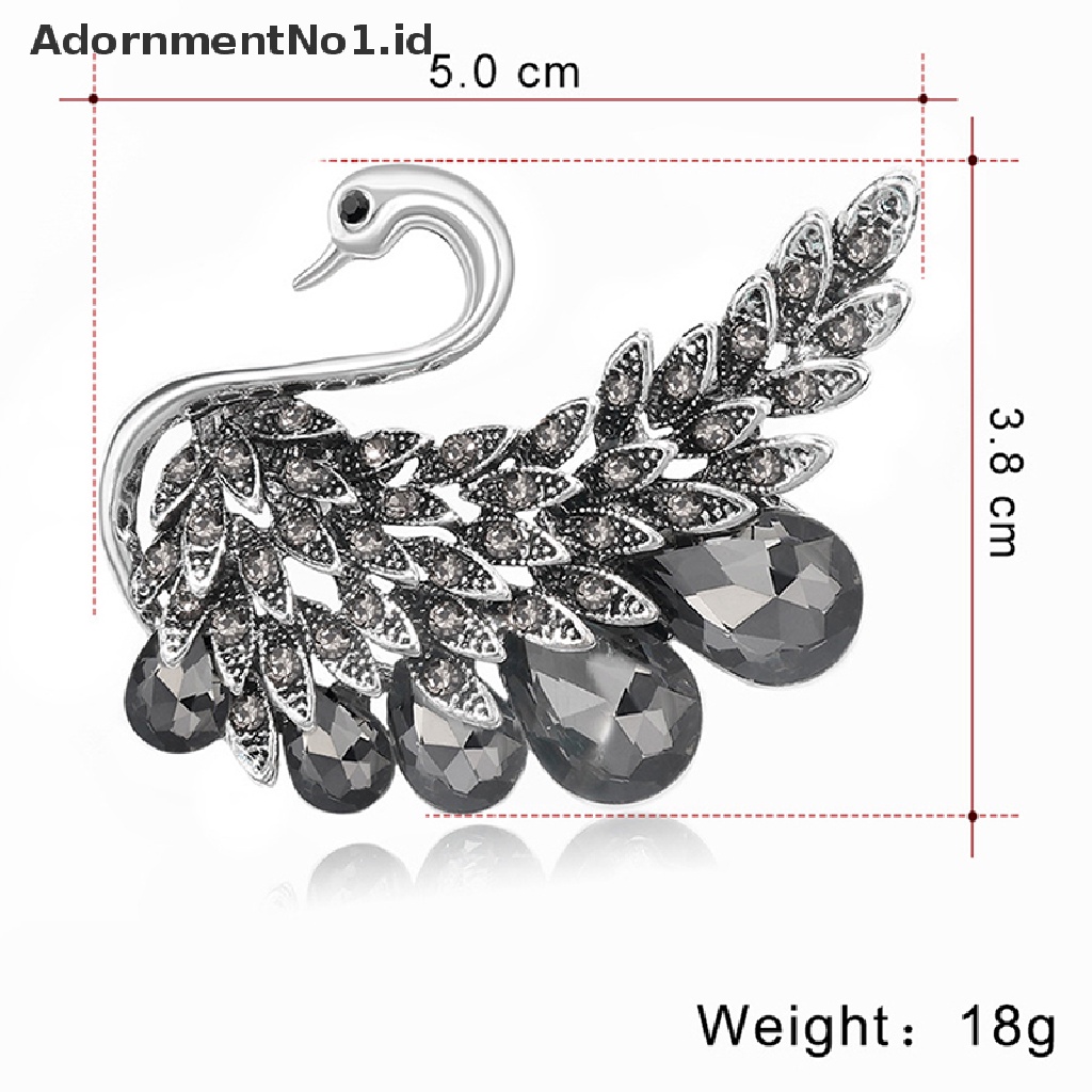 [AdornmentNo1] Swan Pin Bros Untuk Wanita Berlian Imitasi Mulia Swan Bros Elegan Pin Fashion Perhiasan Hewan Kerah Pin Pesta Pernikahan Lencana Pernikahan Pin [ID]