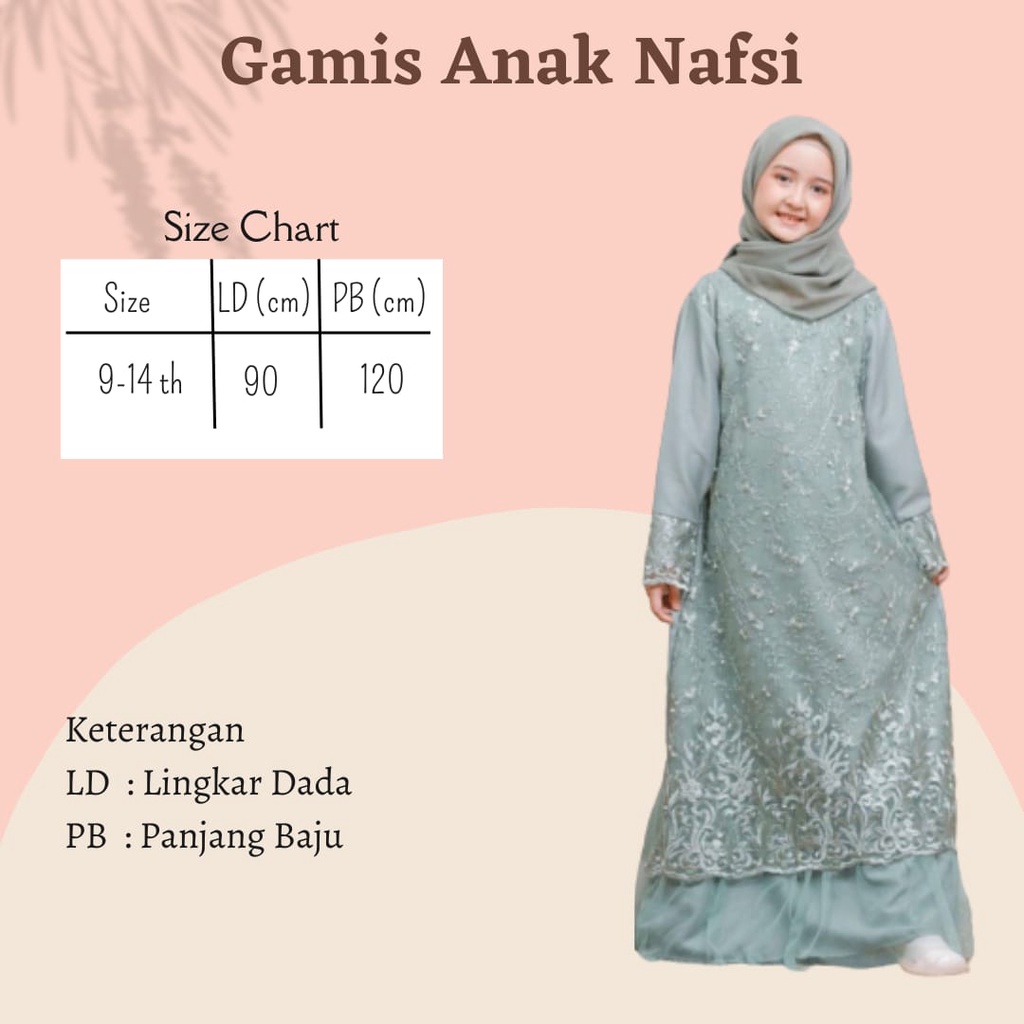 GAMIS ANAK NAFSI GAMIS BRUKAT REMAJA MUSLIM 9-14 TH