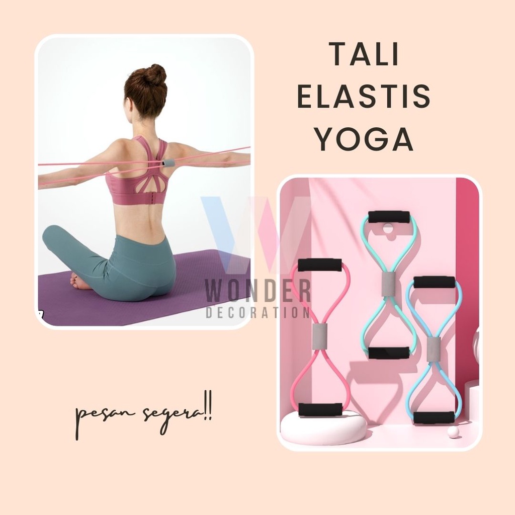 Yoga Tali Stretching Olahraga Fitness Elastis Portable -Wonderdekorasi