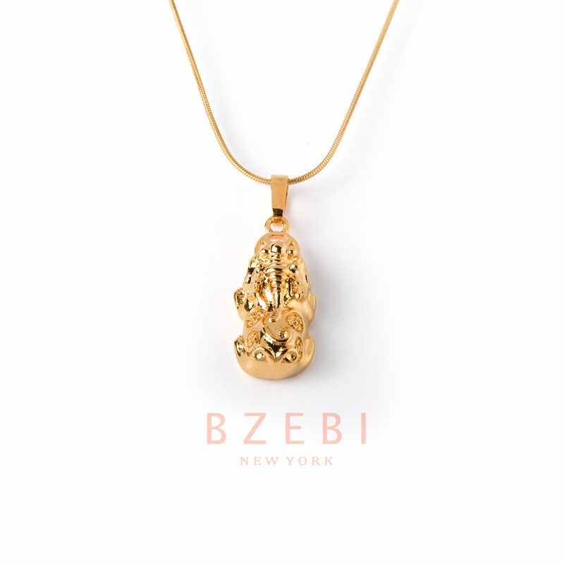 Bzebi Kalung Emas 18k, Kalung Baja Titanium, Kalung Liontin Berlian, Anti Karat, Aksesoris Fashion Wanita, Perhiasan Gaya Korea, Hadiah Ulang Tahun Dengan Box Eksklusif 871n