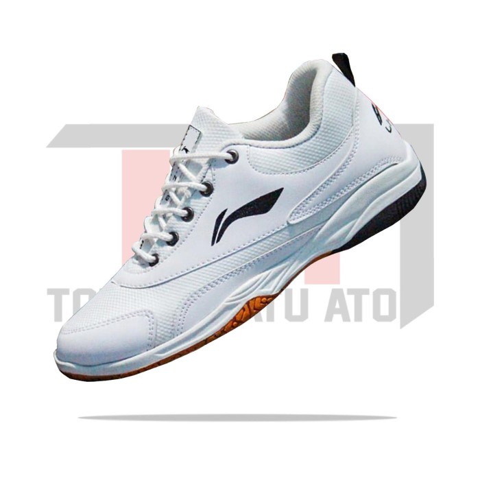 SEPATU OLAH RAGA BADMINTON MERK LINNING PRODUK LOKAL - Putih, 39