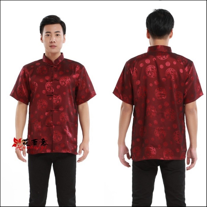 Kemeja Cheongsam Merah Baju Congsam Murah Baju Merah Biru Silver Murah Qipao Kemeja Naga Merah Ornamen Imlek Grosir Harga Termurah