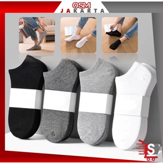 OSM JKT K5675 Kaos Kaki Pria / Kaos Kaki Pendek Mata Kaki Warna Polos / Ankle Socks Pria Wanita / Kaos Kaki Polos