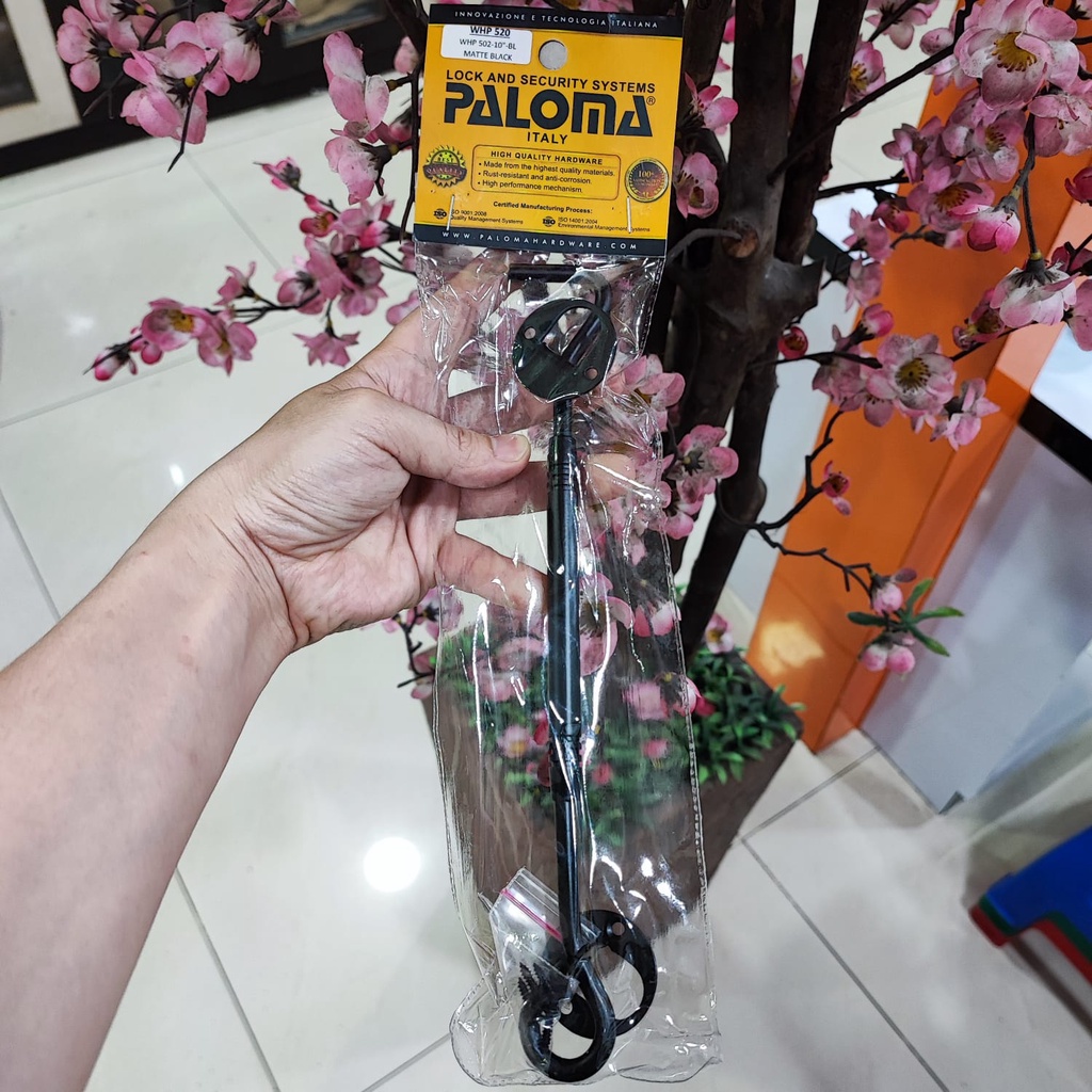 Window Hook PALOMA WHP 520 STEEL 10 INCH Hak Angin Penahan Jendela HITAM BLACK MATTE