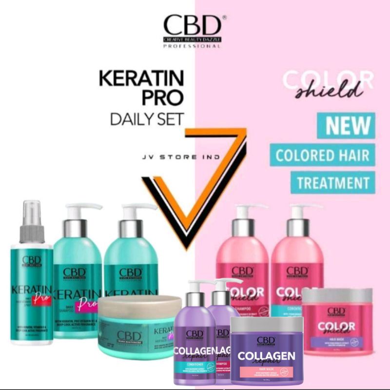 CBD COLOR SHIELD HAIR MASK 500ML / SHAMPOO 250 ML / CONDITIONER 250 ML COLOR SHIELD/ MASKER RAMBUT BERWARNA