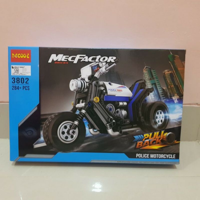 Mainan Brick Sembo Sepeda Motor Polisi - Mainan Block Susun Anak Edukatif