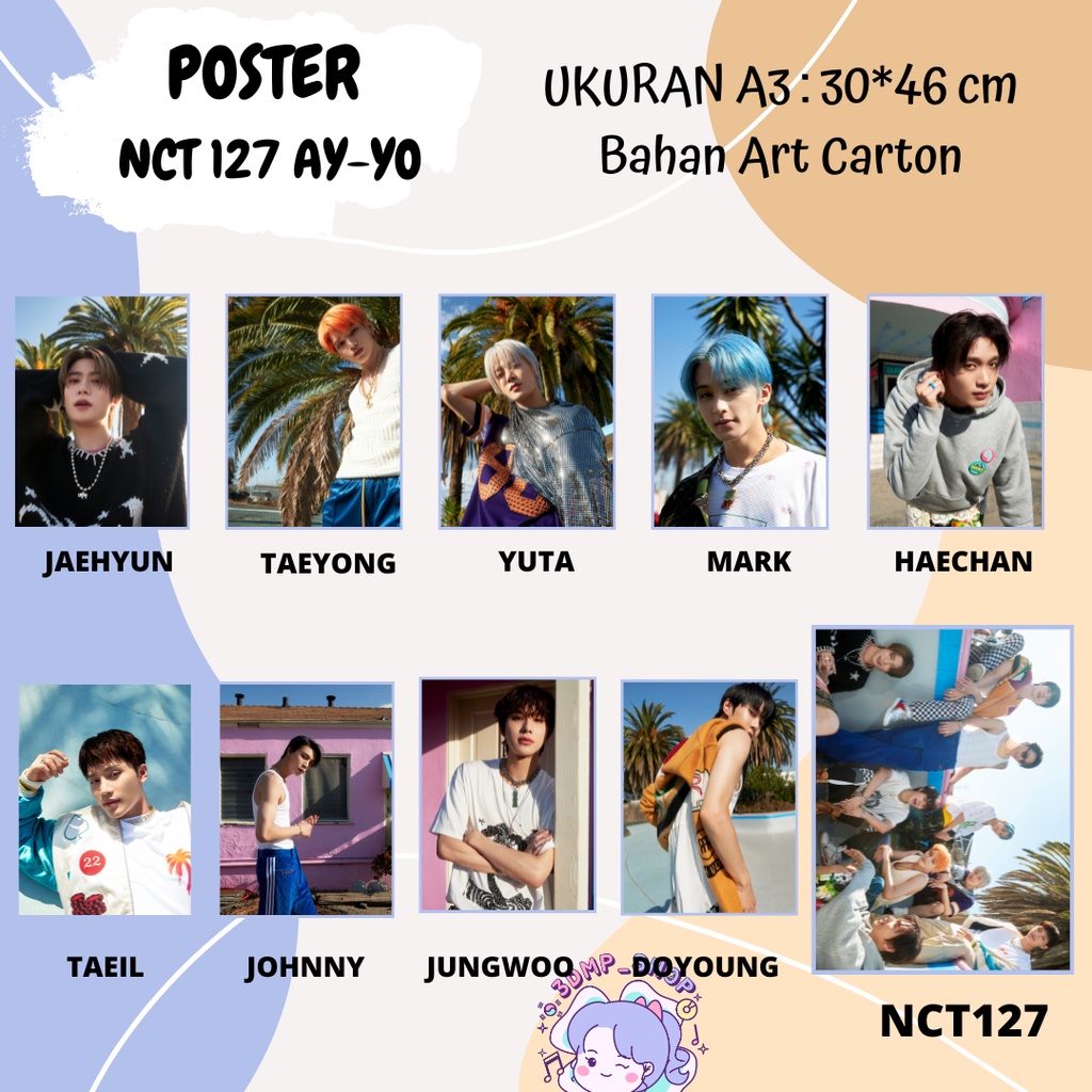 POSTER NCT127 NCT 127 A3 2BADDIES 2 BADDIES,NCT AY-YO