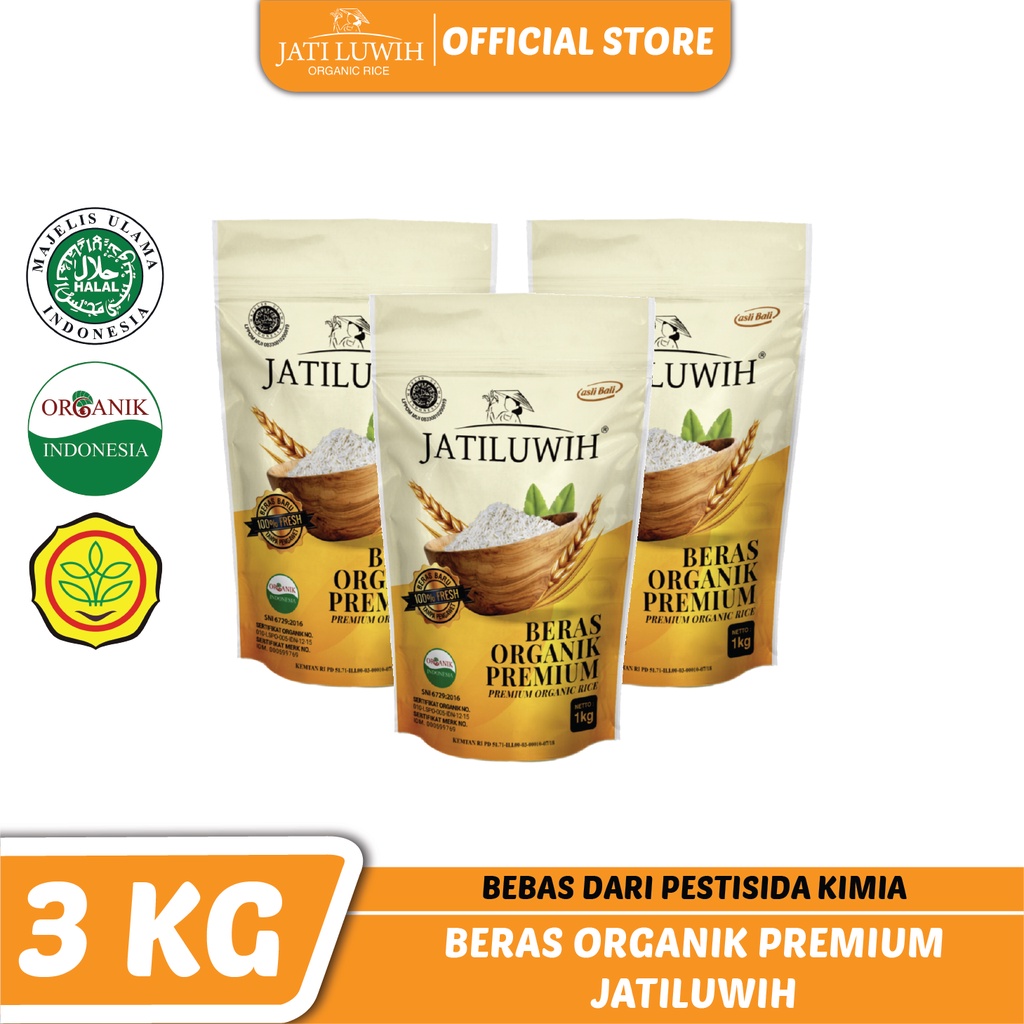 

Beras Putih Organik Jatiluwih Bundling 3 KG