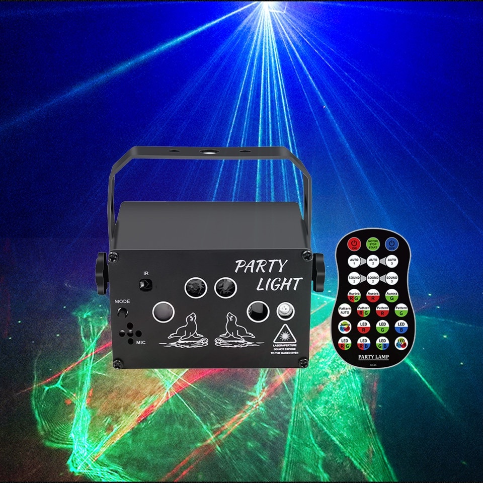 LINYEE Lampu Proyektor Disco Laser LED RGB USB 8W with Remote Control - LY008