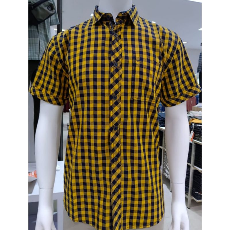 Cardinal jeans original mens CAKAI02335P 07A Kemeja pendek pria katun berkantong kuning