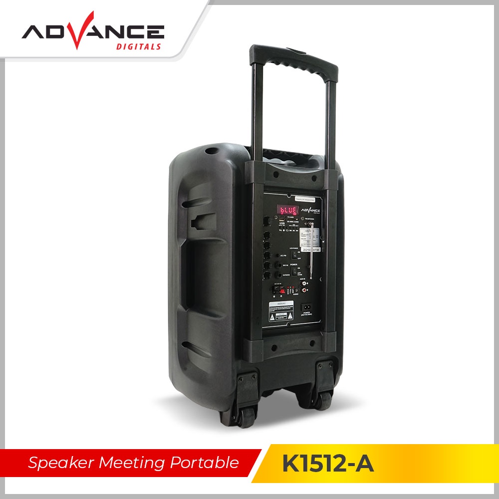 Speaker Bluetooth 15 inch ADVANCE K1512A PA System Speaker Meeting Portable Free Mic Wireless