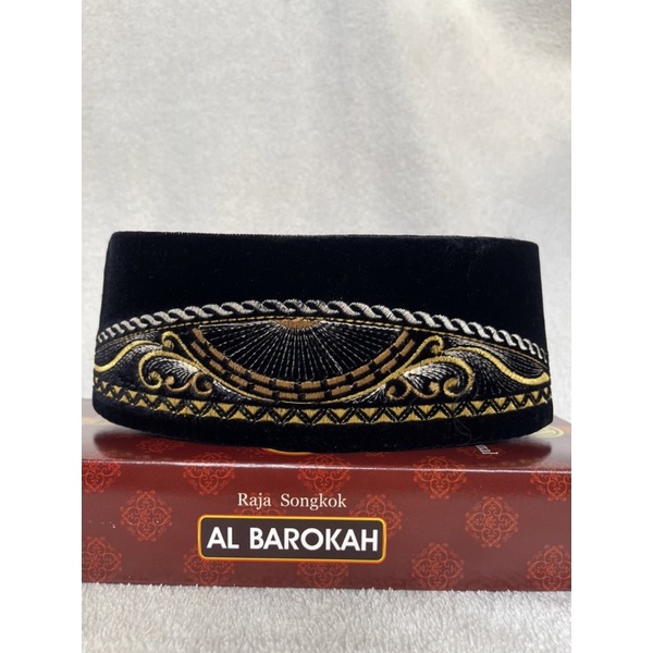songkok hitam motif bordir AC kopyah/kopiah hitam motif bordir peci hitam motif bordir
