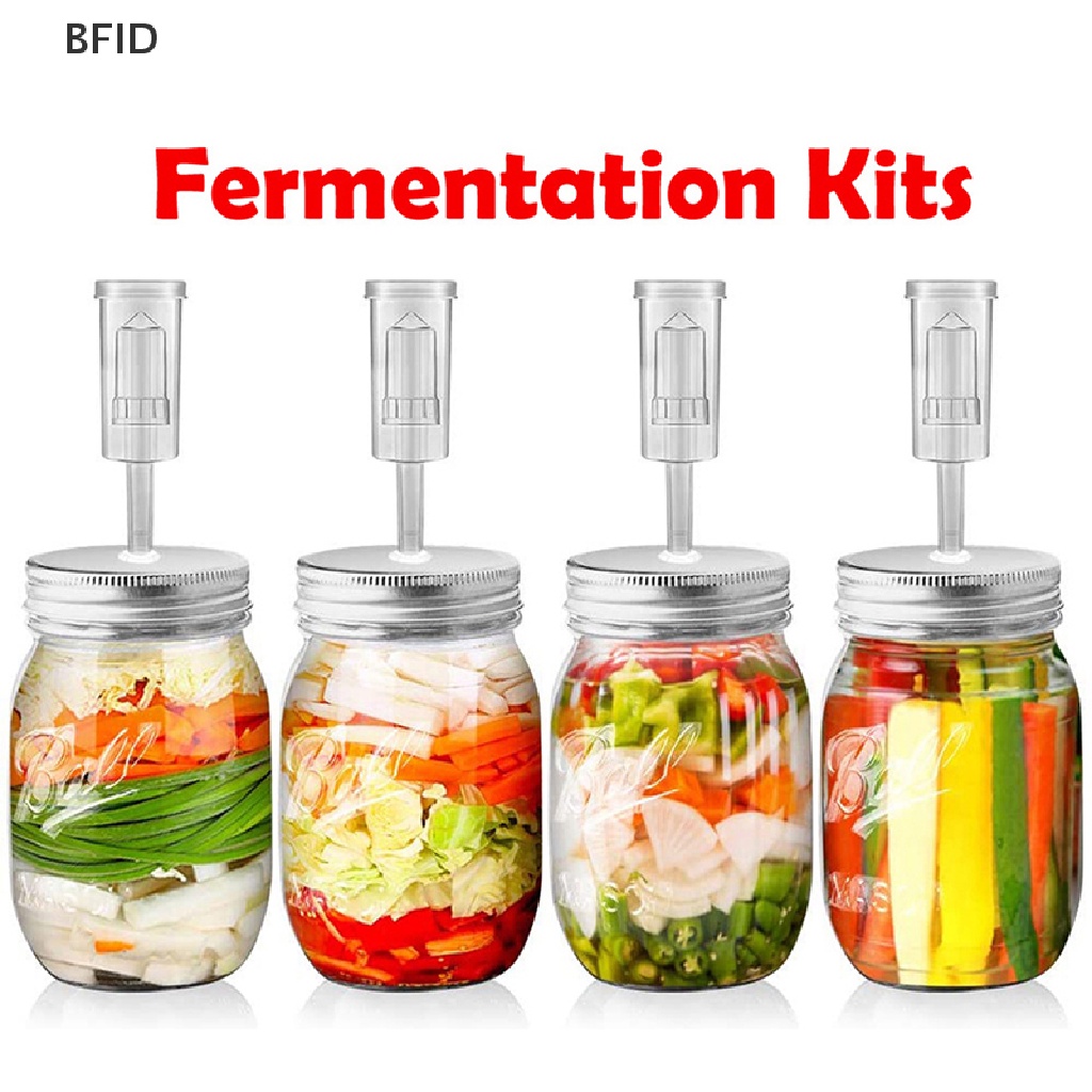 [BFID] 86mm/70mm Mulut Lebar Mason Jar Fermentasi Tutup Keep Food Tenggelam Kit [ID]