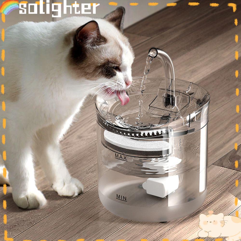 Solighter Pet Water Dispenser Sirkulasi Otomatis Cerdas 2L Mangkuk Minum