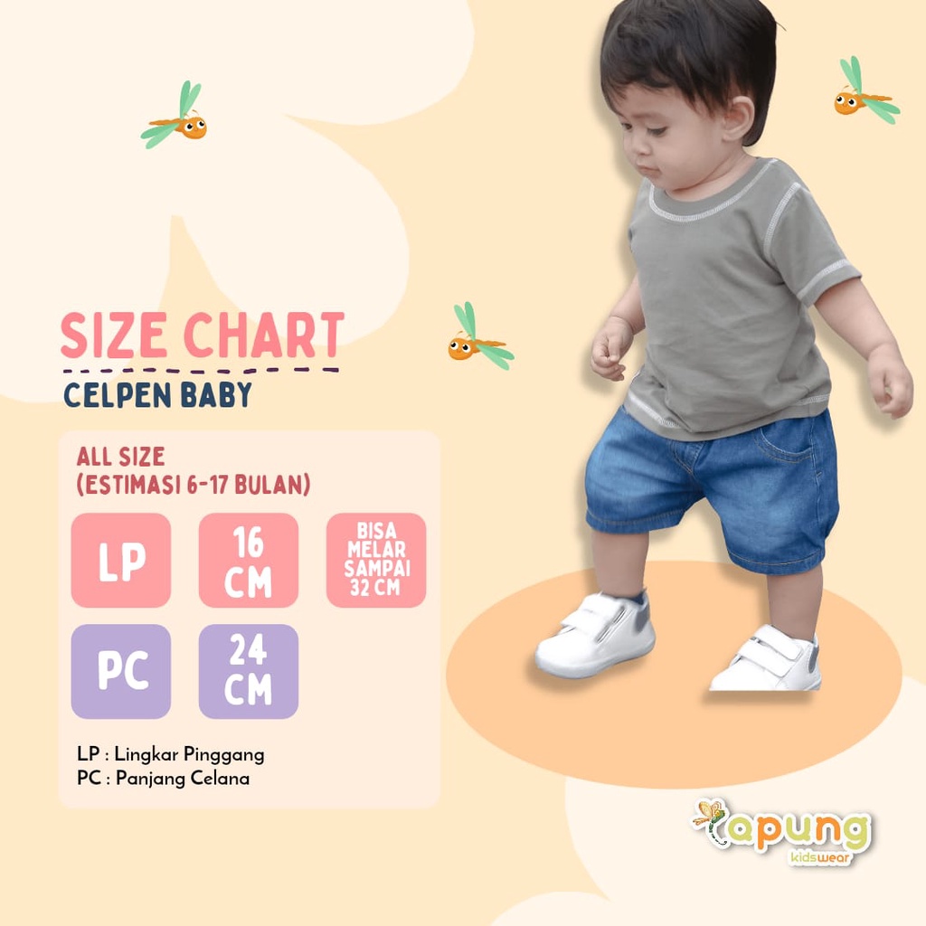 (capung kidswear) Celana jeans baby Celpen Baby Jeans (6-17 bulan)