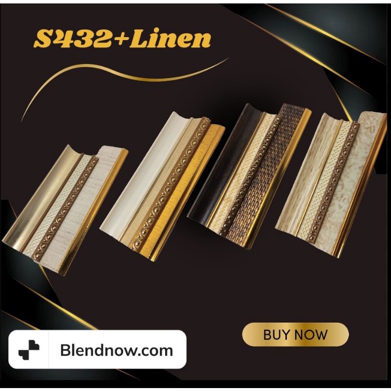 PAKET HEMAT BATANGAN PIGURA 6-7cm TYPE S432+LINEN KERAMIK/1M