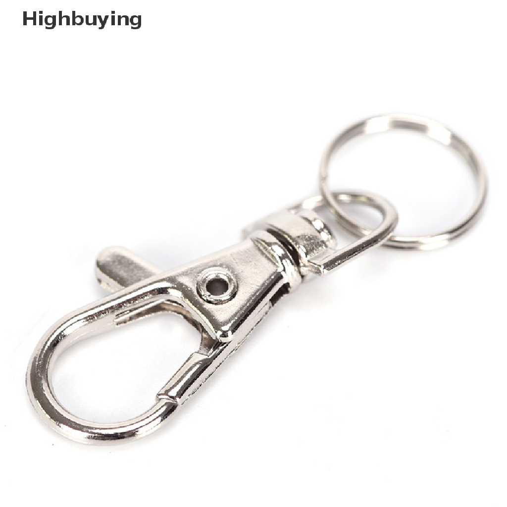 Hbid 10PC Klip Trigger Putar Silver Snap Lobster Clasp Hook Tas Gantungan Kunci Hooks Clips Key Hooks Keychain DIY Hadiah10Pc Silver Klip Trigger Putar Snap Lobster Clasp Hook Bag Key