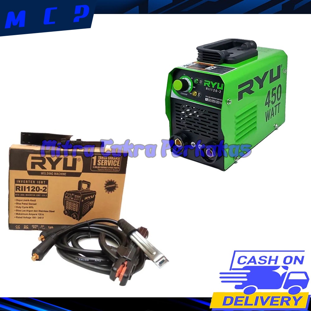 Promo Akhir Tahun Murah Nampol!!!!! Mesin Las Inverter RYU 450watt Basic RII120-2 Travo Las 450 Watt / las RYU 450watt