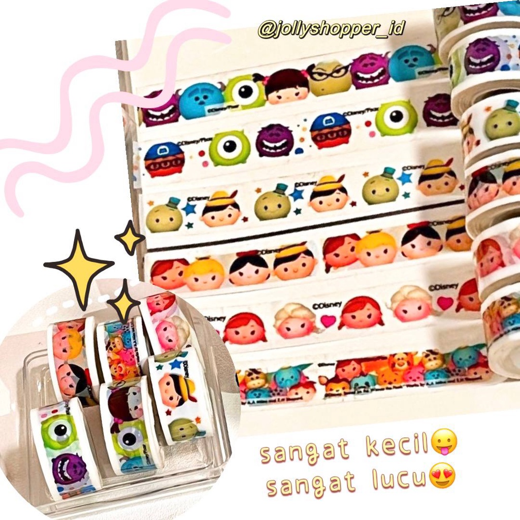 

[READY STOCK] Isi 6 Rol Mini Isolasi Washi Kecil Motif Disney / Stiker Untuk Dekorasi Diary Scrapbook / Alat Tulis Sekolah Kantor Murah Impor