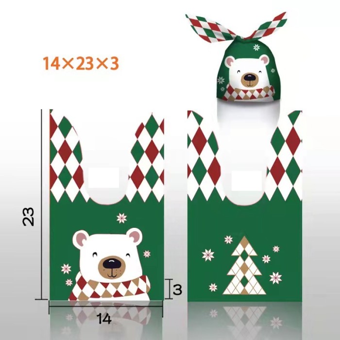 

✨READY✨ -Plastik Christmas 50Pc Hampers Plastik Cookie Natal Ikat Permen Coklat- 1.1.23