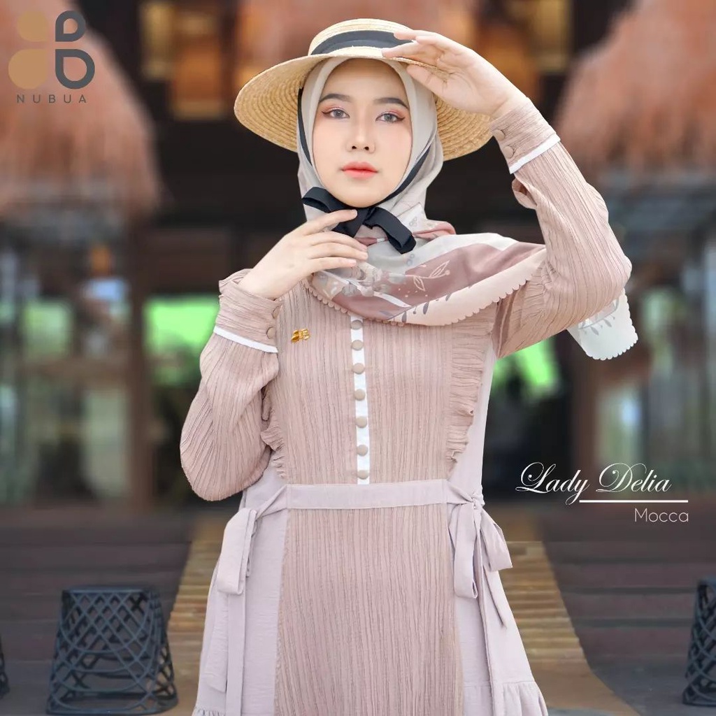 Gamis Terbaru NUBUA LADY DELIA Best Seller / Baju Gamis Nubua 2023