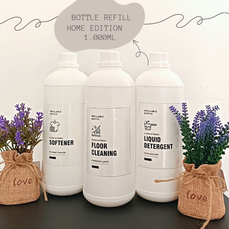 BOTOL LABOR SEGEL + PLUG 1L ORGANIZER BAHAN HDPE