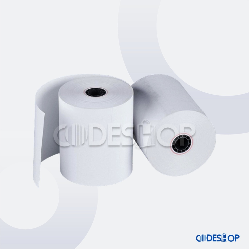KERTAS STRUK KASIR HVS NCR 75 x 60MM 1 PLY ISI 10 ROLL / 1 SLOP